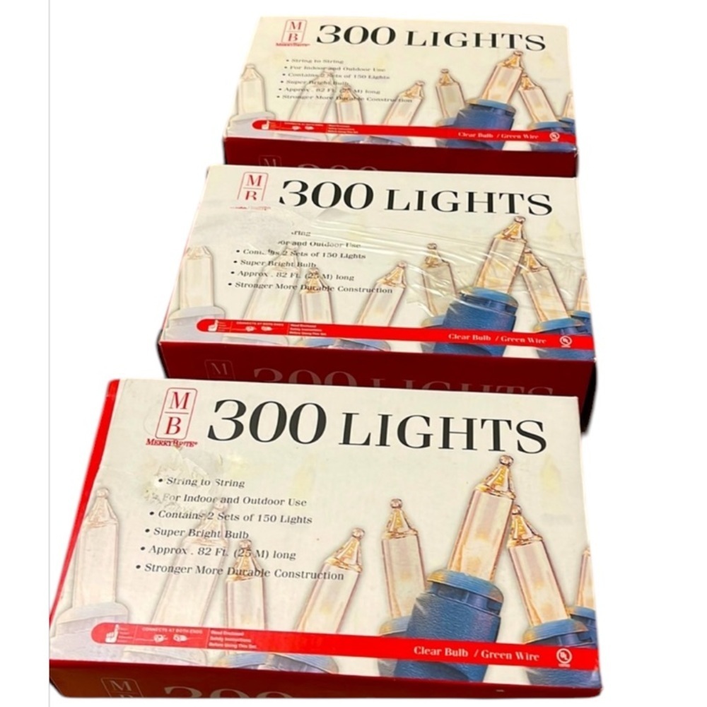 MERRY BRITE ⭐️ 3 pack 300 count lights